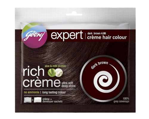 Godrej expert dark brown 4.06 creme hair color - 20 gm (0.7 oz)