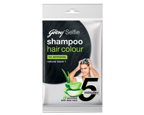 Godrej selfie shampoo hair colour natural black