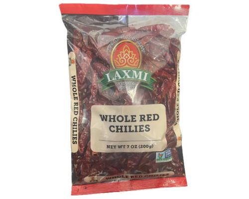 Laxmi whole red chillies for traditional indian cooking - 7oz
