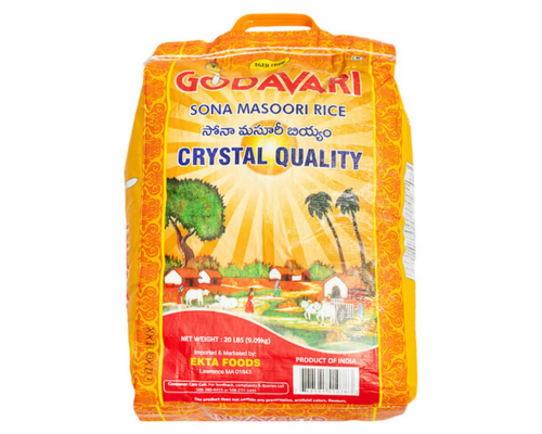 Godavari, sona masoori rice, 20 pound(lb)