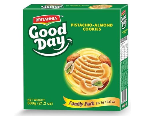 Good day biscuits britannia goodday pista badam family pack