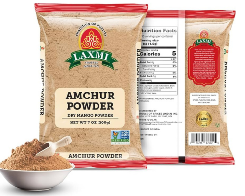Laxmi amchur powder (dried mango powder) - 200gms (7oz) | dried and powdered green mango amchoor powder | non gmo certified |pure powdered green mango