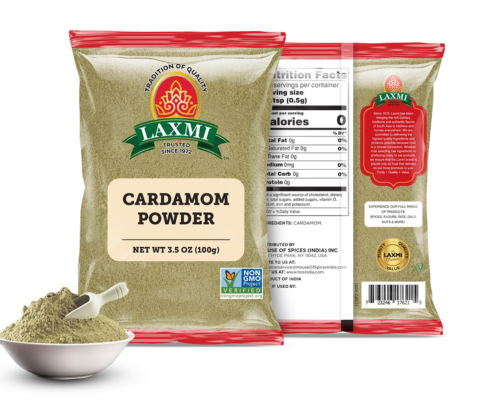Laxmi ground cardamom powder  traditional indian cooking spices - 3.5oz