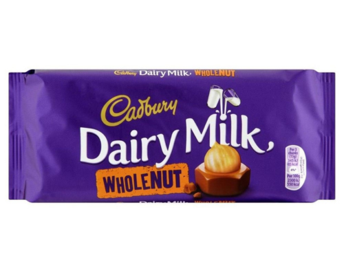 Cadbury dm wholenut chocolate
