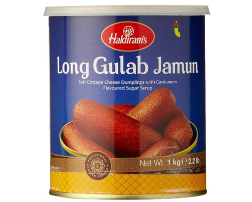 Haldiram s long gulab jamun can - 1 kg (35.27 oz)
