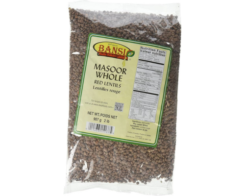 Bansi, masoor dal whole (red lentils), 907 grams(gm)