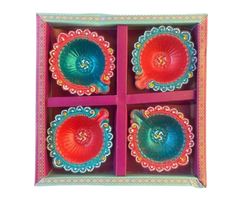 Fancy diya with jot (4pcs pack)